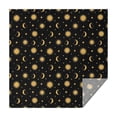 thumbnail image 1 of Black Sun Moon Star Pattern Square Tablecloth,Waterproof Square Table Cover,Wipeable Spillproof Washable Table Cover for Home Kitchen Party Decor 42"X42"(107x107cm), 1 of 6
