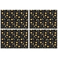 thumbnail image 1 of Black Sun Moon Star Pattern Summer Placemats Table Placemats Set Of 4-Linen Kitchen Washable Placemats Table Mats 11.8"x17.7" Non-Slip Heat Resistant, 1 of 6