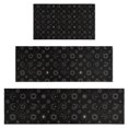 thumbnail image 1 of Black Sun Moon Star Planet Constellation Pattern Kitchen Rugs Sets Of 3,Kitchen Runner Rugs Non Skid Washable,Decorative Kitchen Floor Mats for Kitchen,Sink,Laundry,17"x30"+ 17"x47" + 17"x59", 1 of 6
