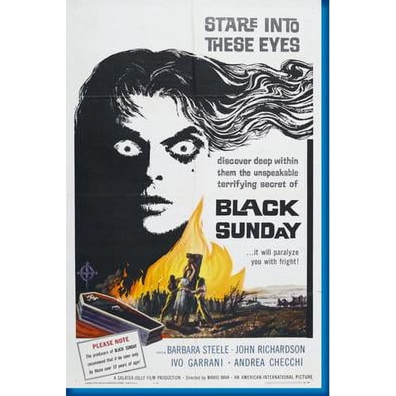 Black Sunday Movie Poster Entertainment decor Art Poster 24x36 Unframed, Age: Adults, Rectangle Poster Time