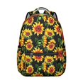thumbnail image 1 of Black Sunflower Backpack for School,Cute School Bag,Schoolbag with Adjustable Shoulder Straps & Padded Back,15.3"x11"x7.1".﻿, 1 of 6