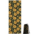 thumbnail image 1 of Black Sunflower Bud Pattern Hot Yoga Mat Towel Non Slip for Hot Yoga - Quick-Drying Yoga Mat Cover with 4 Corner Pockets with Travel Bag - Hot Yoga Towel Non Slip Grip Moisture Wicking Sweat 70"x26", 1 of 6