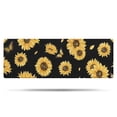 thumbnail image 1 of Black Sunflower Butterfly Pattern Bathroom Rugs Mat,Non Slip Microfiber Bathroom Rug,Rubber Backing,Soft Bathroom Mats for Bathroom Floor,Tub and Shower,47x17in(120x43cm), 1 of 5