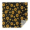 thumbnail image 1 of Black Sunflower Daffodil Pattern Square Tablecloth,Waterproof Square Table Cover,Wipeable Spillproof Washable Table Cover for Home Kitchen Party Decor 42"X42"(107x107cm), 1 of 6