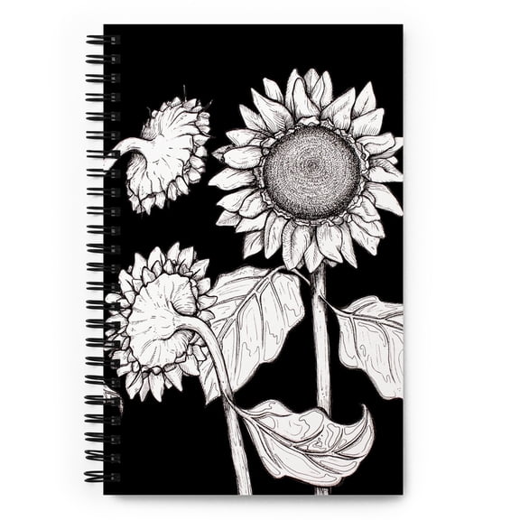 Art By Elysa Espinoza Sunflower Drama Spiral Notebook, Dot Grid, B5, 140 Pages, 1 Count