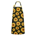 thumbnail image 1 of Black Sunflower Pattern Apron-Garden Aprons for Women with Pockets-Cotton Linen Waterproof Kitchen Cooking Gardening Aprons Adjustable for Kitchen,Cooking,BBQ and Salon 33x27 Inch, 1 of 7