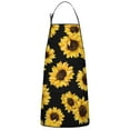 thumbnail image 1 of Black Sunflower Pattern Apron-Garden Aprons for Women with Pockets-Cotton Linen Waterproof Kitchen Cooking Gardening Aprons Adjustable for Kitchen,Cooking,BBQ and Salon 33x27 Inch, 1 of 7