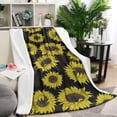 thumbnail image 1 of Black Sunflower Pattern Blanket,Comfortable Soft Flannel Throw Blanket,All Season,Warm Lightweight Blankets for Sofa Bed Couch Living Room Chair,40"x50", 1 of 4