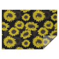 thumbnail image 1 of Black Sunflower Pattern Rectangle Tablecloth 60"x84",Waterproof Polyester Rectangle Table Cloth, Wipeable Spillproof Polyester Tablecloth for Dining, Camping, Indoor and Outdoor, 1 of 5