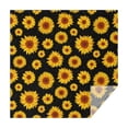 thumbnail image 1 of Black Sunflower Pattern Square Tablecloth,Waterproof Square Table Cover,Wipeable Spillproof Washable Table Cover for Home Kitchen Party Decor 42"X42"(107x107cm), 1 of 6