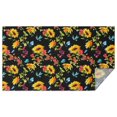 thumbnail image 1 of Black Colorful Flower Sunflower Pattern Rectangle Tablecloth 60"x102",Waterproof Polyester Rectangle Table Cloth, Wipeable Spillproof Polyester Tablecloth for Dining, Camping, Indoor and Outdoor, 1 of 6