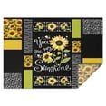 thumbnail image 1 of Black Sunflower Sunshine Pattern Rectangle Tablecloth 60"x84",Waterproof Polyester Rectangle Table Cloth, Wipeable Spillproof Polyester Tablecloth for Dining, Camping, Indoor and Outdoor, 1 of 5