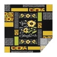 thumbnail image 1 of Black Sunflower Sunshine Pattern Square Tablecloth,Waterproof Square Table Cover,Wipeable Spillproof Washable Table Cover for Home Kitchen Party Decor 52"x52"(132x132cm), 1 of 6