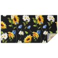 thumbnail image 1 of Black Sunflower White Daisy Pattern Rectangle Tablecloth 60"x120",Waterproof Polyester Rectangle Table Cloth, Wipeable Spillproof Polyester Tablecloth for Dining, Camping, Indoor and Outdoor, 1 of 6