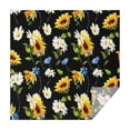 thumbnail image 1 of Black Sunflower White Daisy Pattern Square Tablecloth,Waterproof Square Table Cover,Wipeable Spillproof Washable Table Cover for Home Kitchen Party Decor 52"x52"(132x132cm), 1 of 6