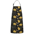 thumbnail image 1 of Black Sunflower Word Pattern Apron-Garden Aprons for Women with Pockets-Cotton Linen Waterproof Kitchen Cooking Gardening Aprons Adjustable for Kitchen,Cooking,BBQ and Salon 33x27 Inch, 1 of 7