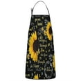 thumbnail image 1 of Black Sunflower Word Pattern Apron-Garden Aprons for Women with Pockets-Cotton Linen Waterproof Kitchen Cooking Gardening Aprons Adjustable for Kitchen,Cooking,BBQ and Salon 33x27 Inch, 1 of 7