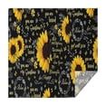 thumbnail image 1 of Black Sunflower Word Pattern Square Tablecloth,Waterproof Square Table Cover,Wipeable Spillproof Washable Table Cover for Home Kitchen Party Decor 52"x52"(132x132cm), 1 of 6