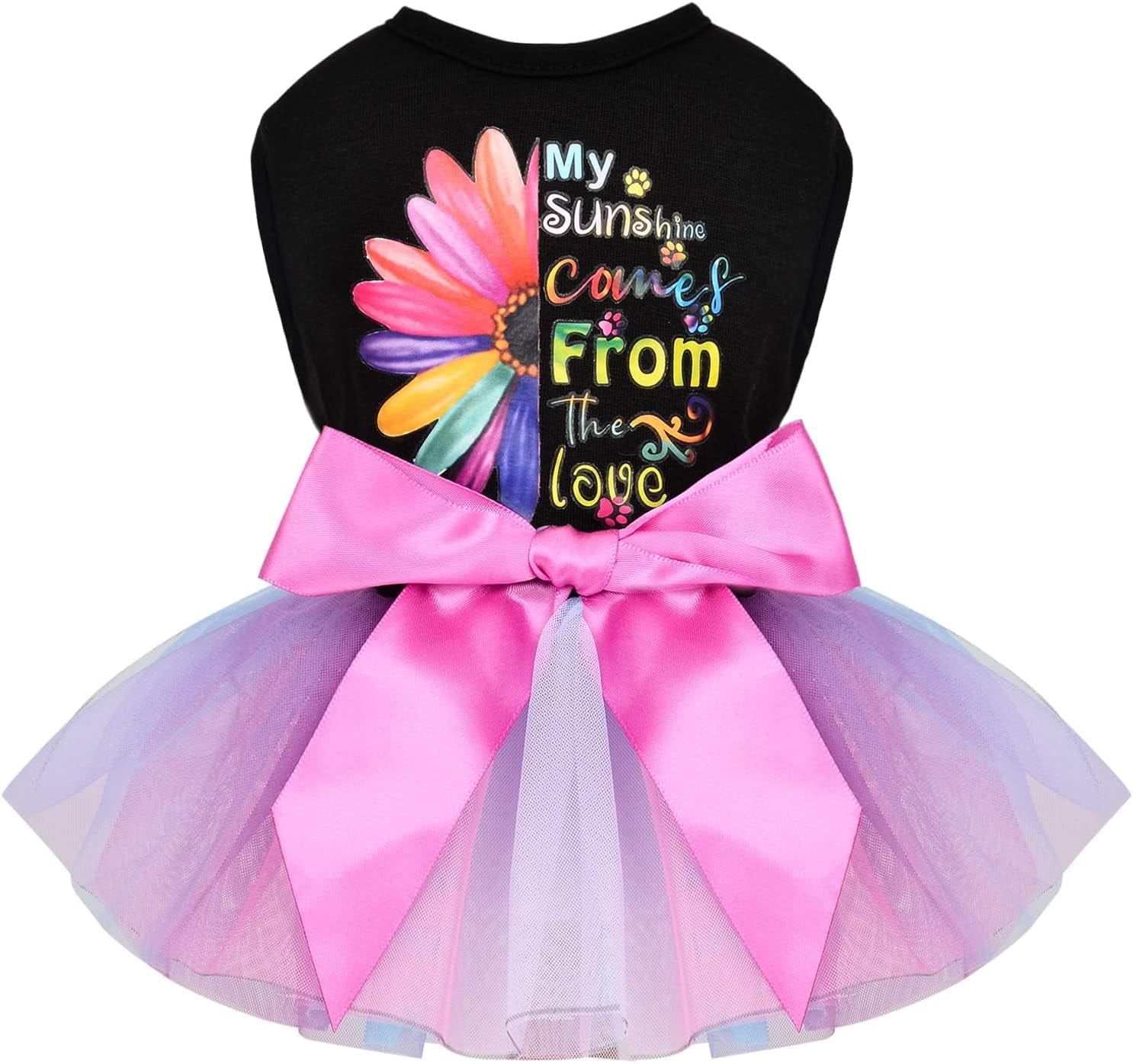 Sunflower Dog Mom - Personalized Custom 3/4 Sleeve Dress main image 0