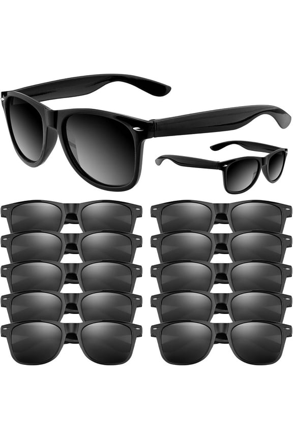 Black Sunglasses Bulk, 6/12/24/48 Pack Sunglasses Party Favors for Summer Beach Pool Birthday Wedding Party Supplies