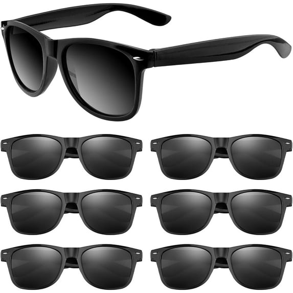 Black Sunglasses Bulk, 6/12/24/48 Pack Sunglasses Party Favors for Summer Beach Pool Birthday Wedding Party Supplies