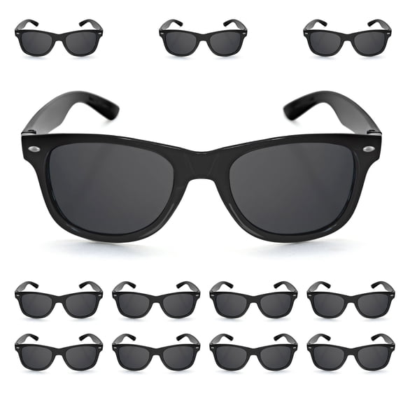Black Sunglasses Bulk Party Favors 12 Pack Retro Black Sunglasses Exactly What Your Looking For-Graduation Mardi Gras Wedding Bachelorette Bachelor Party Adult Kids