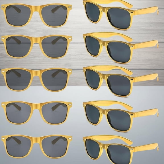 Black Sunglasses Bulk Wholesale Gold Frames Square Retro Style