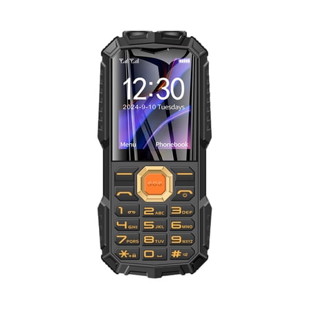 Black Super Strong Signal Pushbutton Straight Cell Phone With Large Screen And Long Standby, Dual Sim Keypad Mobile Phone For Seniors, Bluetooth Support, High Intensity Led Flashlight