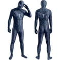 thumbnail image 1 of Black Superhero Spider Bodysuit Costume with Web Pattern for Adult Halloween Comic Con Cosplay Outfit M, 1 of 5
