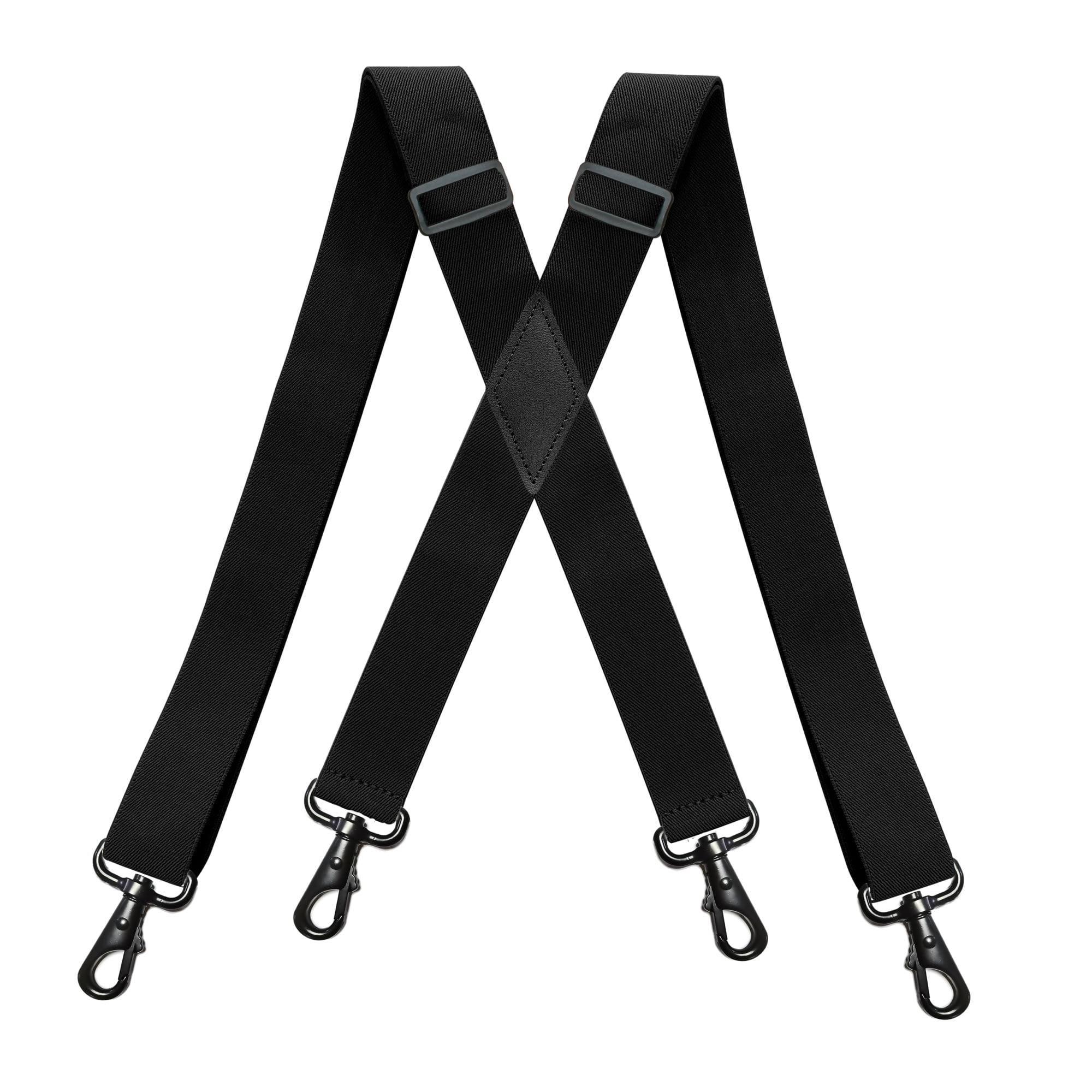 Black Suspenders For Men Big And Tall Heavy Duty Work Adjustable ...