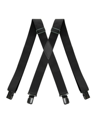 LNKOO Heavy Duty Clip Suspenders for Men - Men's Adjustable X Back