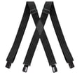 thumbnail image 1 of Black Suspenders For Mens With Strong Metal Clips X-Back 1.4" Wide Adjustable Solid Straight Heavy Duty Adjustable Braces For Work, 1 of 6