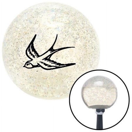 Black Swallow Clear Metal Flake Shift Knob with M16 x 1.5 Insert Shifter Auto Brody