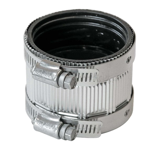 Black Swan 2 In. Neoprene No-Hub Coupling with Stainless Steel Clamps 21120