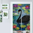 thumbnail image 1 of Black Swan Lotus Pond Door Curtain Nordic Living Room DoorCurtain Porch Partition Curtain Kitchen Rative Half Curtain, 1 of 4