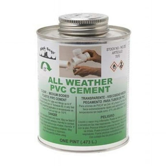 Black Swan Manufacturing 7075 All Weather PVC Solvent Cement, Clear - 32 oz