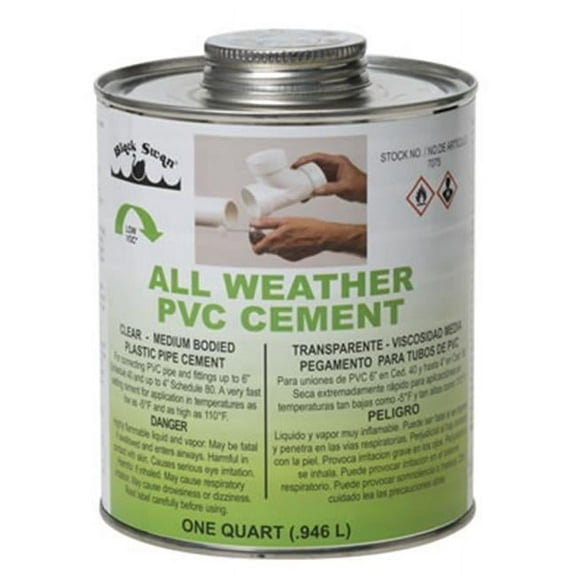 Black Swan Manufacturing  All Weather PVC Solvent Cement, Clear - 16 oz