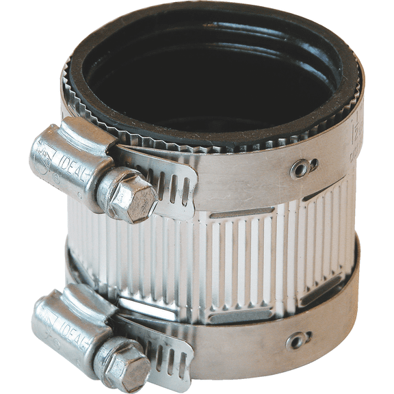 Black Swan PVC No-Hub Coupling - Cast Iron Pipe - Pack of 2 Residential Use, Standard Application
