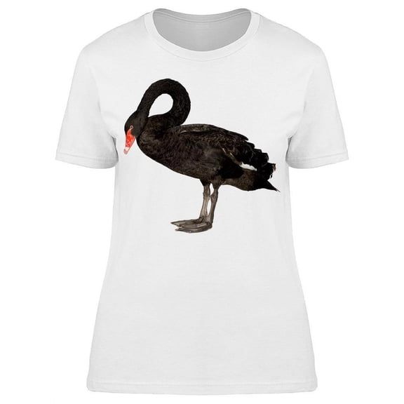 Black Swan Posing In Profile T-Shirt Women -Image by Shutterstock, Female Medium