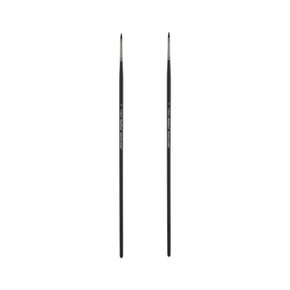Black Swan Synthetic Red Sable Paint Brushes - Filbert Size # 2 - Set of 2 - Professional Quality Long Handle Paint Brushes for Oil, Heavy Body Media and Acrylic - Artists of All Levels