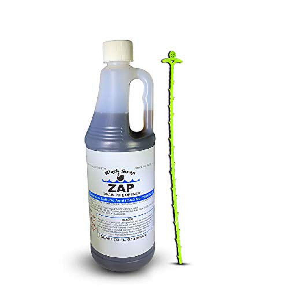 Black Swan Zap Drain Pipe Opener Quick Clog Removers Contains Sulfuric