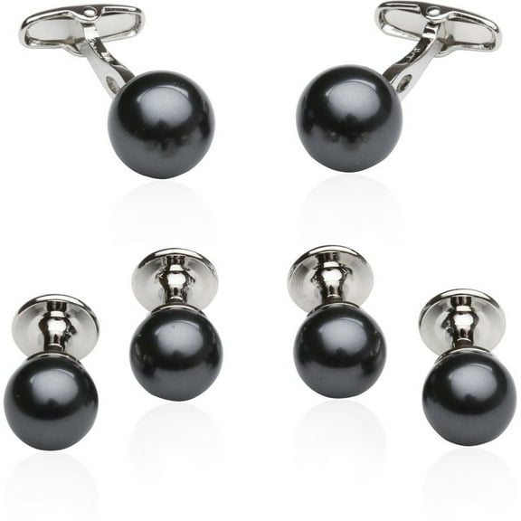 Black Swarovski Pearl Formal Set