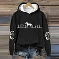 thumbnail image 1 of Black Sweaters for Women's Horse Heartbeat Horse Lover Casual Hoodie Casual Long Sleeve Sweatshirt Soft Printed Shirt Women's Winter Sweatshirt Top Womens Fall Fashion 2025, 1 of 4