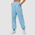 thumbnail image 1 of Black Sweatpants Women Clearance Comfy Lounge Sweatpants Drawstring High Waisted Workout Sweatpants Pants for Women 2024 Casual Baggy Blue M, 1 of 6