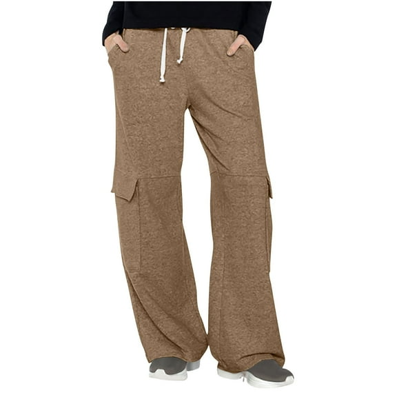 Black Sweatpants Women Wide Leg Sweatpants Womens Joggers with Pockets Fleece High Waist Loose Fit Ladies Sweatpants Baggy Drawstring Athletic Sweat Pants Sweatpants for Teen Girls