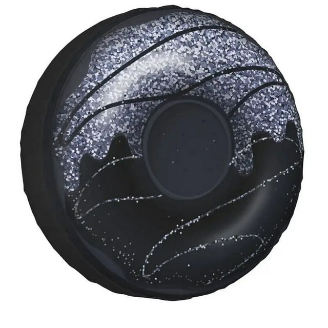 Black Sweet Donut Spare Tire Cover Universal for Hummer Doughnut SUV RV
