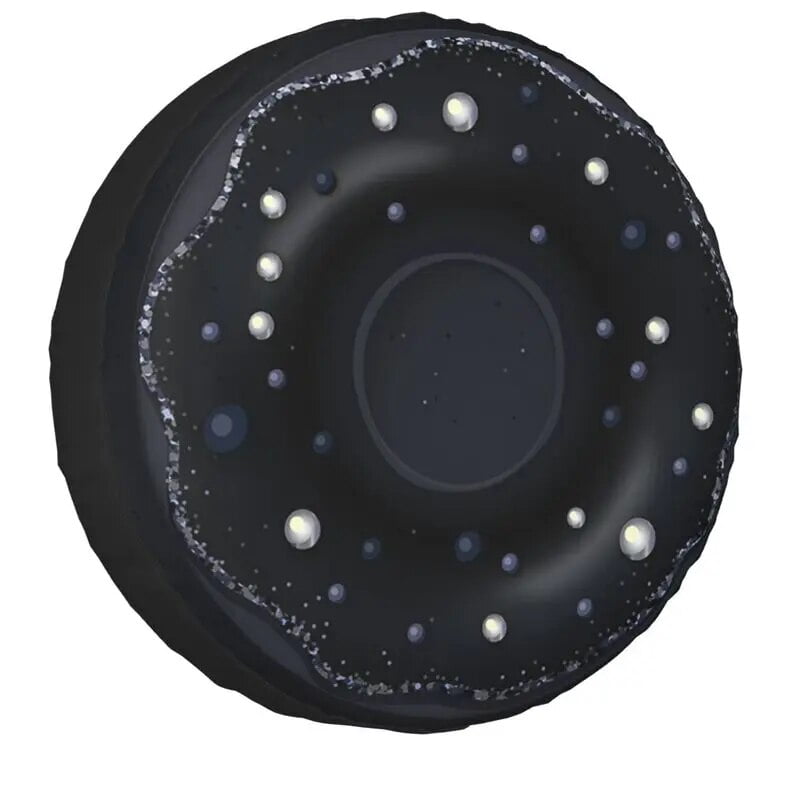 Black Sweet Donut Spare Tire Cover Universal for Hummer Doughnut SUV RV