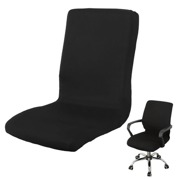 Black Swivel Chair Cover, Waterproof Stretchable, Size L, Swivel Chair Cover Stretchy Seat Protector, Armchair Slipcover for Indoor Outdoor Use, Machine Washable, Meiiso
