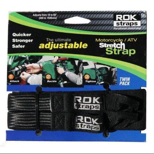 Black Sz 60" Rok Straps Heavy Duty Adjustable Tiedowns