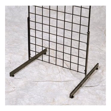 2 Pack Black Wire Grid Display Legs - Heavy Duty Stands For 2' Wide Grid Or Slat Wall Panels